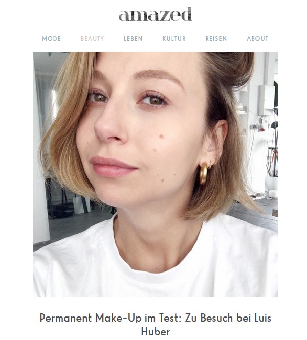amazedmag.de März 2017 - Permanent Make-Up im Test: Zu Besuch bei Luis Huber